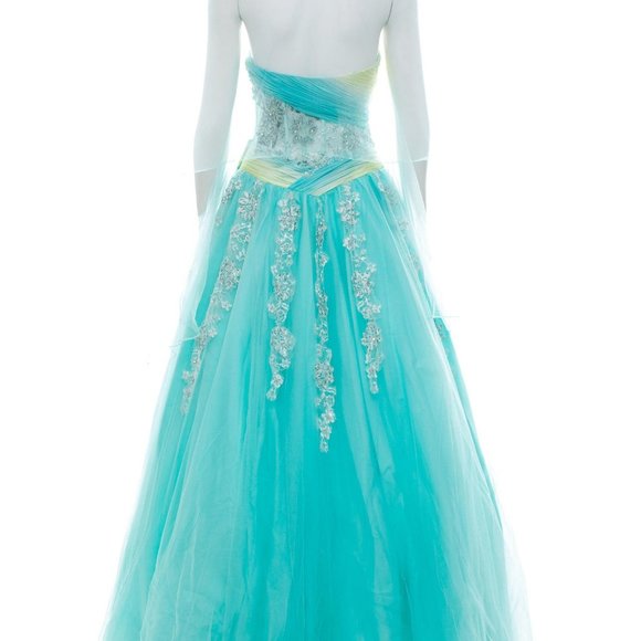 STUNNING !!!TERANI COUTURE Embellished Sleeveless Gown NWT XS  US 2 - Picture 4 of 5